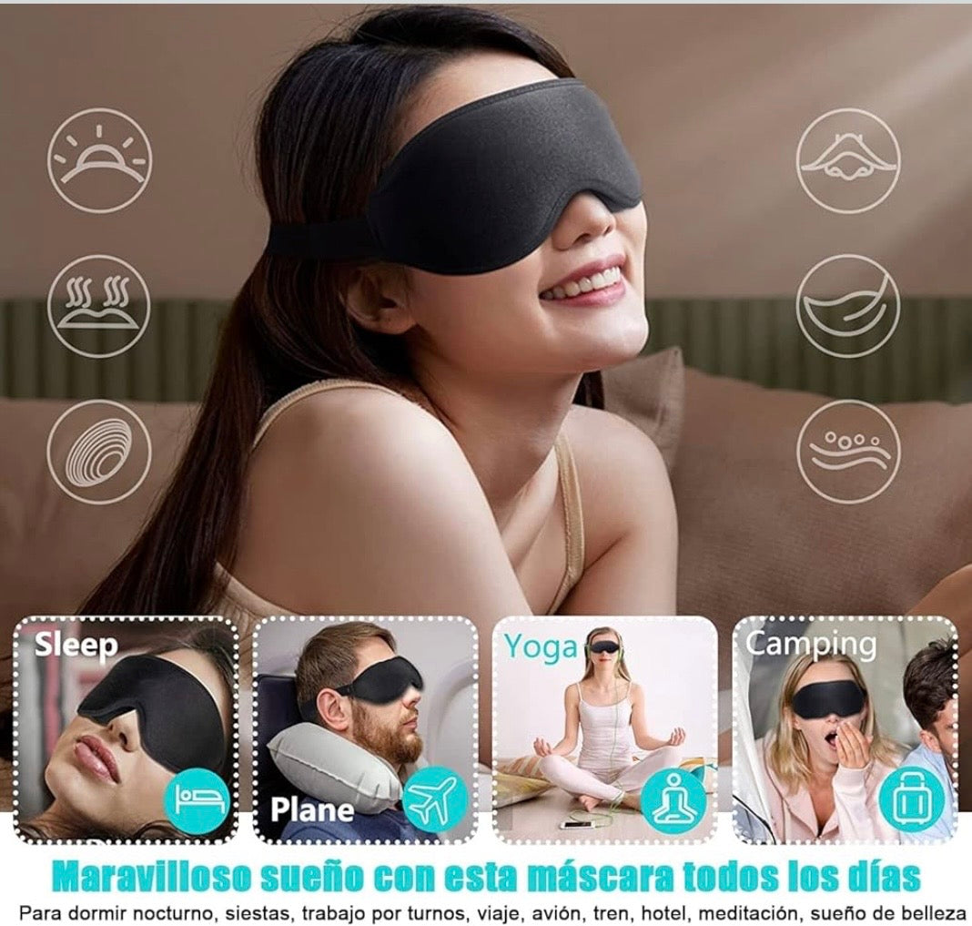 ✨ Antifaz para Dormir 3D Contorneado