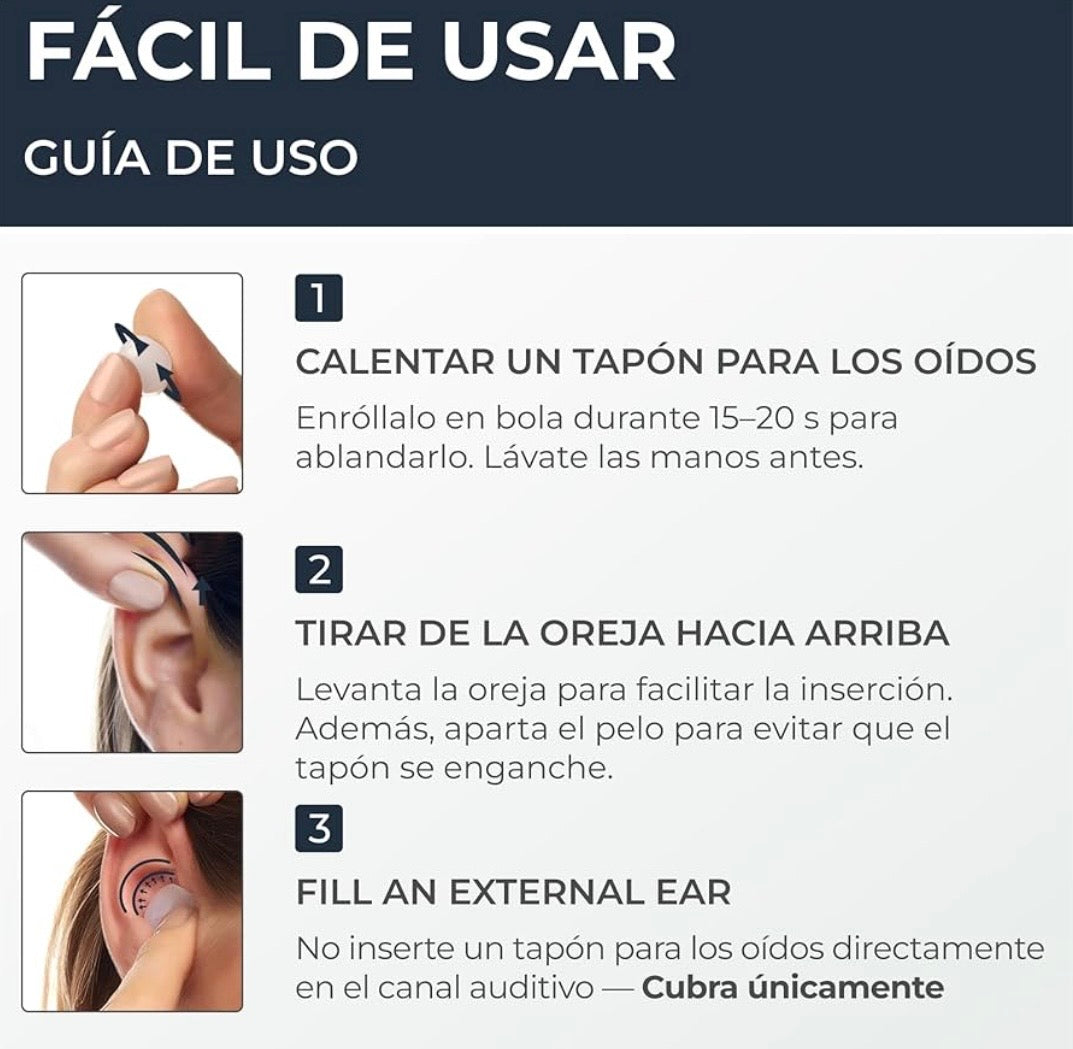 ✨ Tapones de Cera Silicona para oídos PQ
