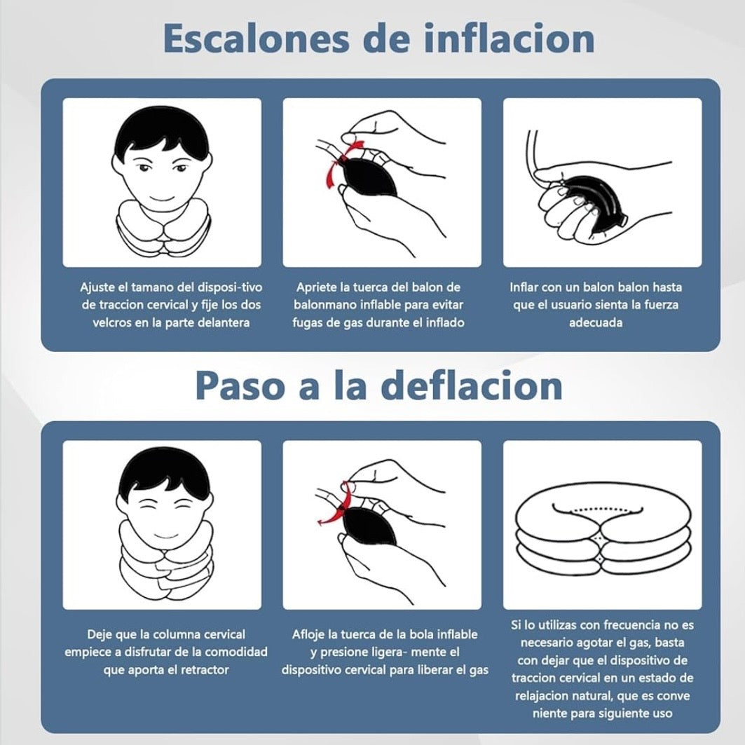 ✨ Dispositivo de Tracción Cervical Inflable