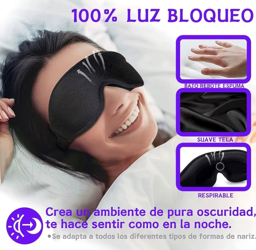 ✨ Antifaz para Dormir 3D Contorneado