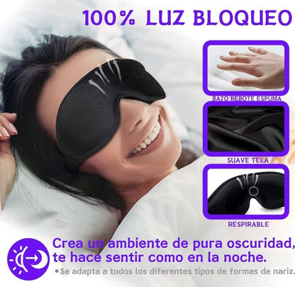 ✨ Antifaz para Dormir 3D Contorneado