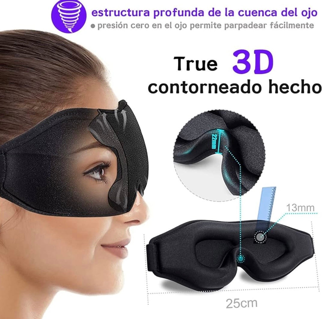 ✨ Antifaz para Dormir 3D Contorneado
