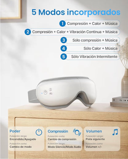 💆🏻‍♂️ RENPHO Masajeador de Ojos- Bluetooth